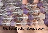 CMQ558 15.5 inches 14mm faceted round colorfull quartz beads