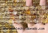 CMQ562 15.5 inches 10mm faceted round citrine gemstone beads