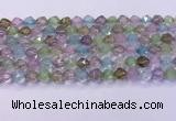 CMQ576 15.5 inches 8mm faceted round mixed quartz beads