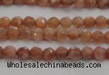 CMS1010 15.5 inches 4mm faceted round AA grade moonstone beads