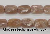 CMS103 15.5 inches 10*14mm faceted rectangle moonstone gemstone beads