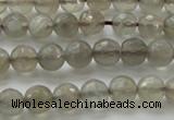 CMS1060 15.5 inches 6mm faceted round grey moonstone beads wholesale