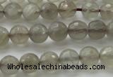 CMS1061 15.5 inches 8mm faceted round grey moonstone beads wholesale