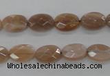 CMS107 15.5 inches 8*12mm faceted oval moonstone gemstone beads