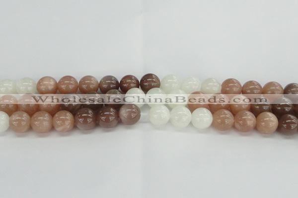 CMS1084 15.5 inches 12mm round mixed moonstone beads wholesale