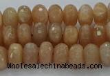 CMS1092 15.5 inches 6*10mm faceted rondelle moonstone beads