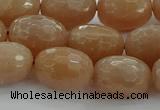 CMS1100 15.5 inches 12*16mm faceted rice moonstone gemstone beads