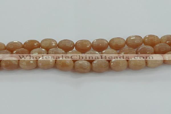 CMS1101 15.5 inches 13*18mm faceted rice moonstone gemstone beads