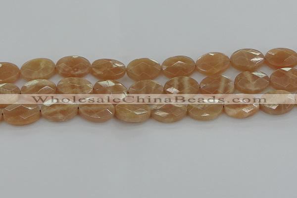 CMS1107 15.5 inches 13*18mm faceted oval moonstone gemstone beads