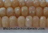 CMS1171 15.5 inches 5*8mm faceted rondelle moonstone beads