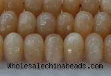 CMS1172 15.5 inches 6*10mm faceted rondelle moonstone beads