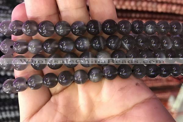 CMS1430 15.5 inches 10mm round black moonstone gemstone beads