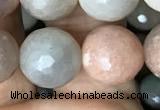 CMS1459 15.5 inches 12mm faceted round AB-color moonstone beads