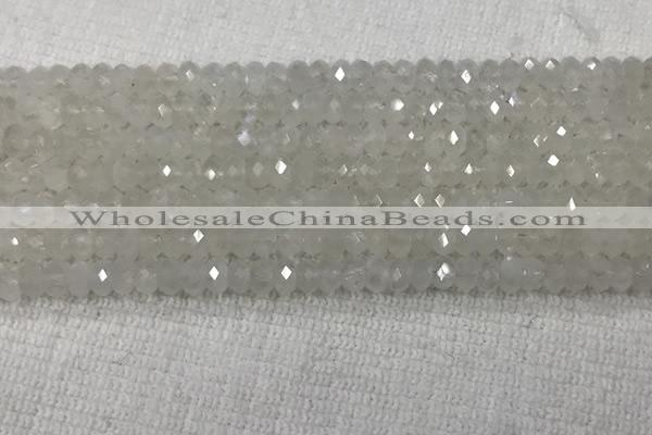 CMS1480 15.5 inches 2*4mm faceted rondelle white moonstone beads