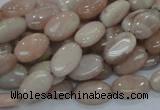 CMS15 15.5 inches 10*14mm oval moonstone gemstone beads wholesale