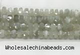 CMS1656 15.5 inches 6*10mm - 8*11mm faceted tyre moonstone beads