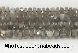 CMS1660 15.5 inches 6*10mm - 8*11mm faceted tyre moonstone beads