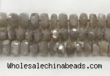 CMS1662 15.5 inches 6*13mm - 8*14mm faceted tyre moonstone beads