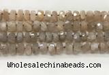 CMS1664 15.5 inches 6*10mm - 8*11mm faceted tyre moonstone beads