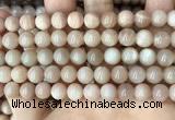 CMS1672 15.5 inches 8mm round moonstone beads wholesale