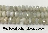 CMS1770 15.5 inches 6*13mm - 8*14mm faceted tyre moonstone beads