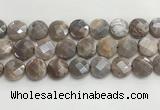 CMS1793 15.5 inches 18mm faceted coin AB-color moonstone beads