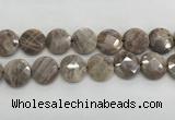 CMS1794 15.5 inches 20mm faceted coin AB-color moonstone beads