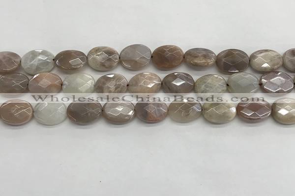 CMS1801 15.5 inches 13*18mm faceted oval AB-color moonstone beads