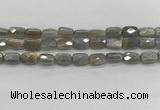 CMS1823 15.5 inches 8*12mm faceted rectangle AB-color moonstone beads