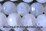 CMS1856 15.5 inches 8mm faceted round white moonstone beads wholesale