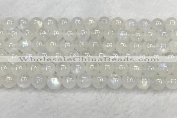 CMS1908 15.5 inches 10mm round white moonstone gemstone beads