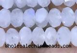 CMS1925 15.5 inches 4*6mm faceted rondelle white moonstone beads