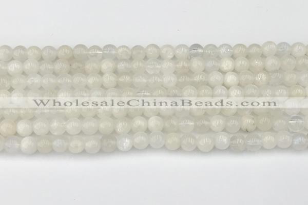 CMS2025 15.5 inches 5mm round white moonstone beads wholesale