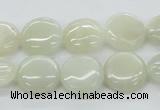 CMS210 15.5 inches 14mm flat round moonstone gemstone beads wholesale