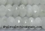 CMS2122 15 inches 6*8mm faceted rondelle white moonstone beads