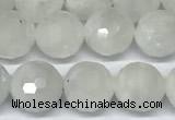 CMS2124 15 inches 8mm faceted rondelle white moonstone beads