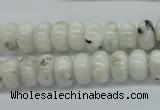 CMS218 15.5 inches 6*10mm rondelle white moonstone gemstone beads