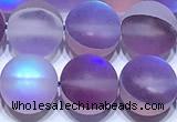 CMS2183 15 inches 6mm, 8mm, 10mm & 12mm round matte synthetic moonstone beads