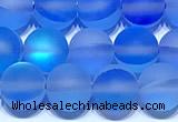 CMS2188 15 inches 6mm, 8mm, 10mm & 12mm round matte synthetic moonstone beads