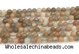 CMS2273 15 inches 6mm round rainbow moonstone gemstone beads