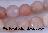 CMS353 15.5 inches 16mm faceted round natural pink moonstone beads