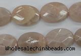 CMS36 15.5 inches 14*18mm faceted oval moonstone gemstone beads