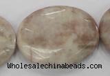 CMS39 15.5 inches 30*40mm faceted oval moonstone gemstone beads