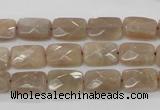 CMS40 15.5 inches 8*12mm faceted rectangle moonstone gemstone beads