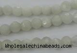 CMS451 15.5 inches 4mm faceted round white moonstone gemstone beads