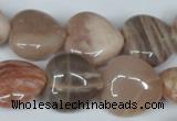 CMS528 15.5 inches 20*20mm heart moonstone beads wholesale