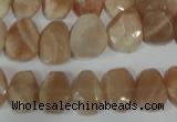 CMS561 15.5 inches 8*12mm faceted freefrom moonstone beads wholesale