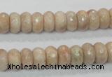 CMS67 15.5 inches 5*10mm faceted rondelle moonstone gemstone beads