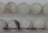 CMS802 15.5 inches 8mm faceted round white moonstone beads