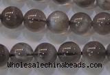 CMS852 15.5 inches 8mm round natural black moonstone beads